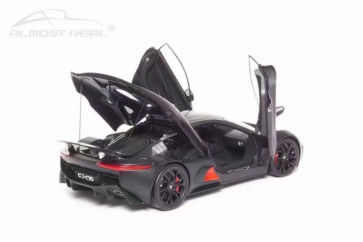 Almost Real Jaguar CX-75 1/18 (Lightning Silver/ Blue Stripes)