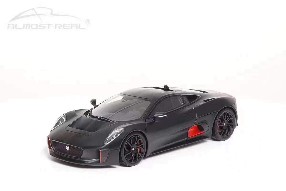 Almost Real Jaguar CX-75 1/18 (Lightning Silver/ Blue Stripes)
