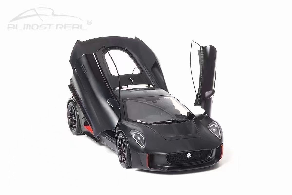 Almost Real Jaguar CX-75 1/18 (Lightning Silver/ Blue Stripes)