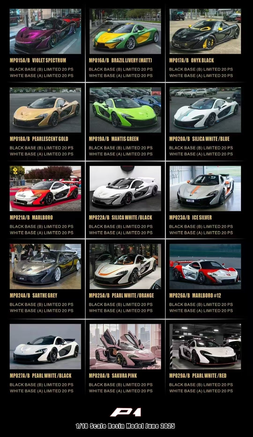 Dino Models McLaren P1 1/18 (White Base)