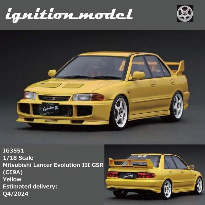 (Pre-Order) Ignition Models Mitsubishi Lancer Evolution III GSR (CE9A) 1/18