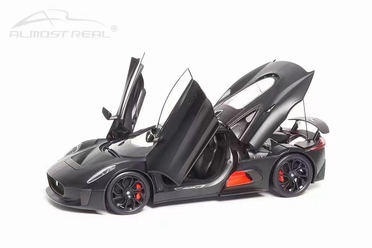 Almost Real Jaguar CX-75 1/18 (Lightning Silver/ Blue Stripes)