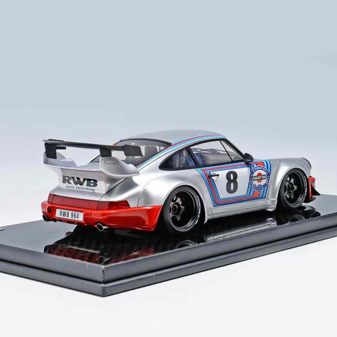 TGM Models RWB 964 Silver Martini 1/18