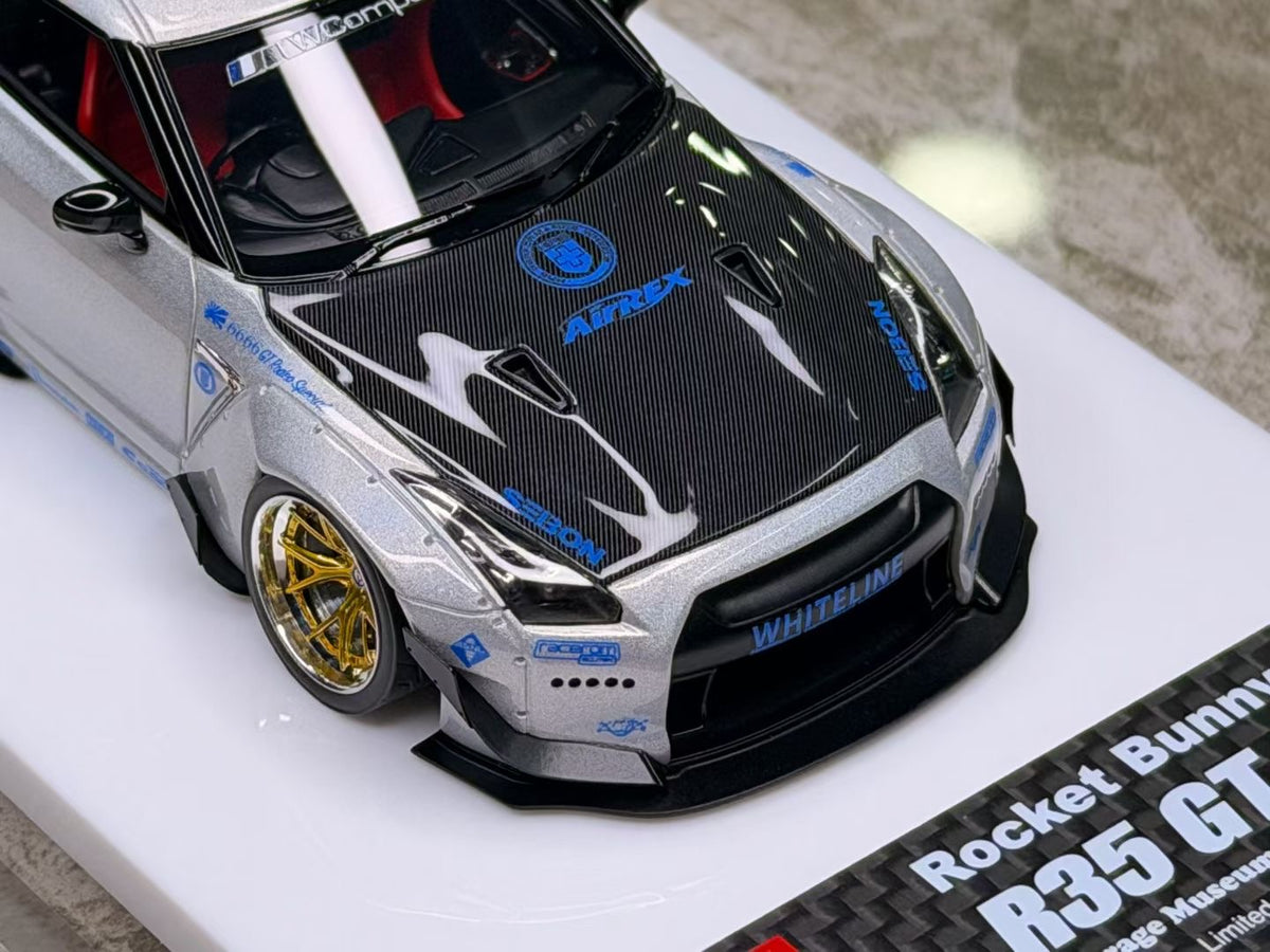 MAKEUP 1/43 Nissan GTR35RB, Iridescent Silver