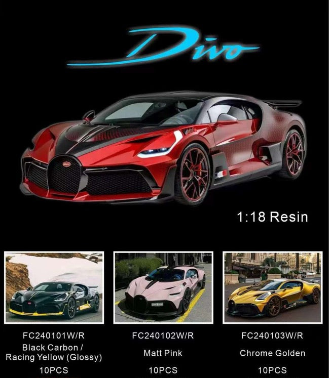 (Pre-Order) F.C Models Bugatti Divo 1/18 (White Base)