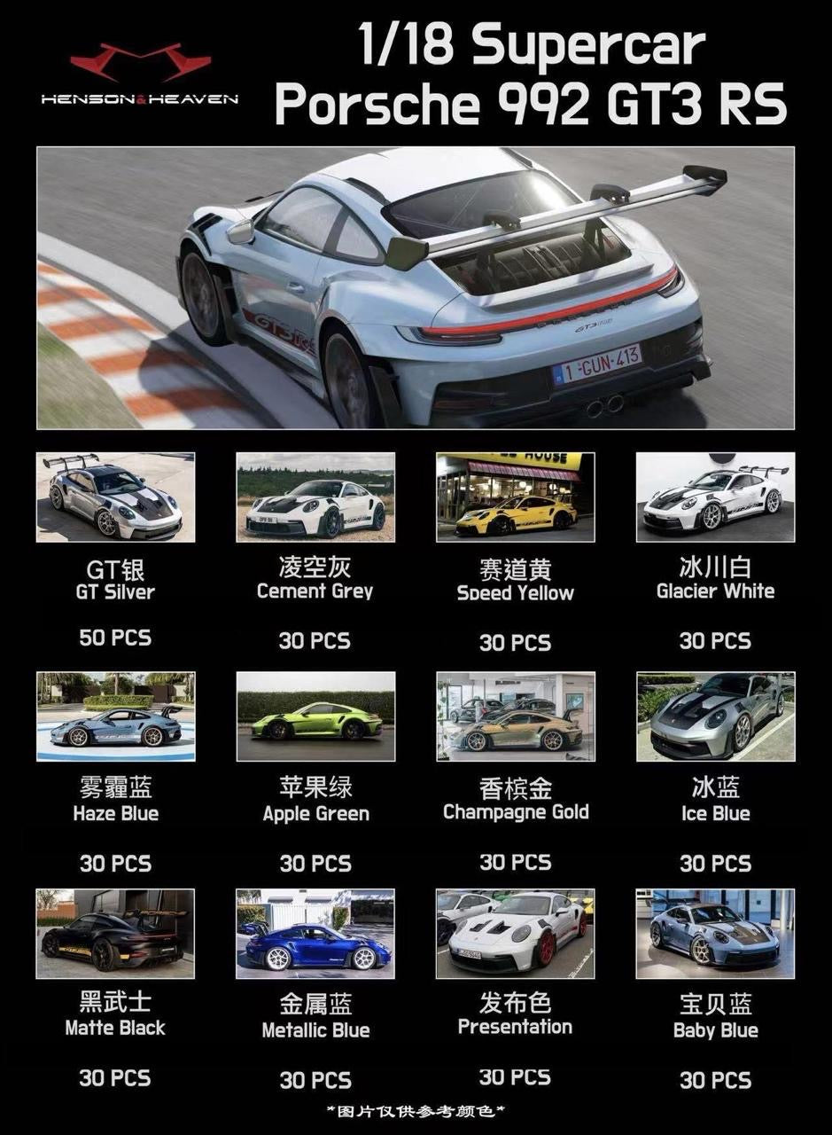 (Pre-Order) Henson & Heaven (HH Models) Porsche 992 GT3RS 1/18