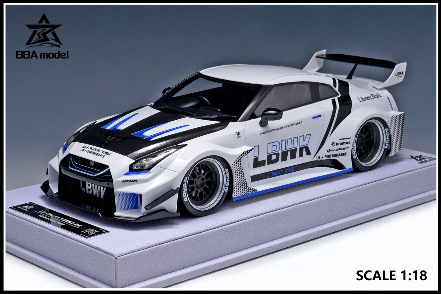 BBA Models R35 GTR LBWK 1/18
