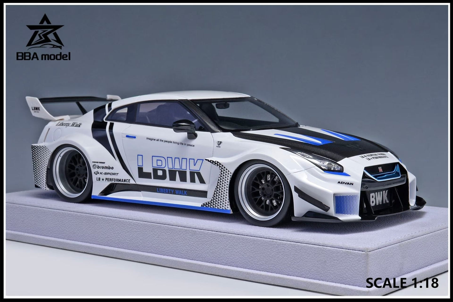 BBA Models R35 GTR LBWK 1/18