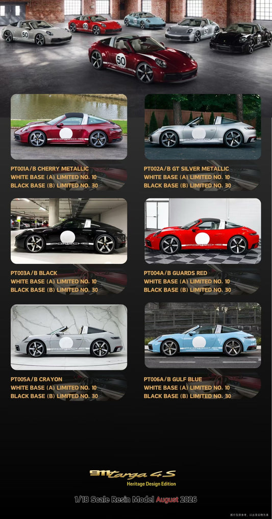 (Pre-Order) Dino Model 1/18 911 Targa 4S 50th Anniversary Edition.