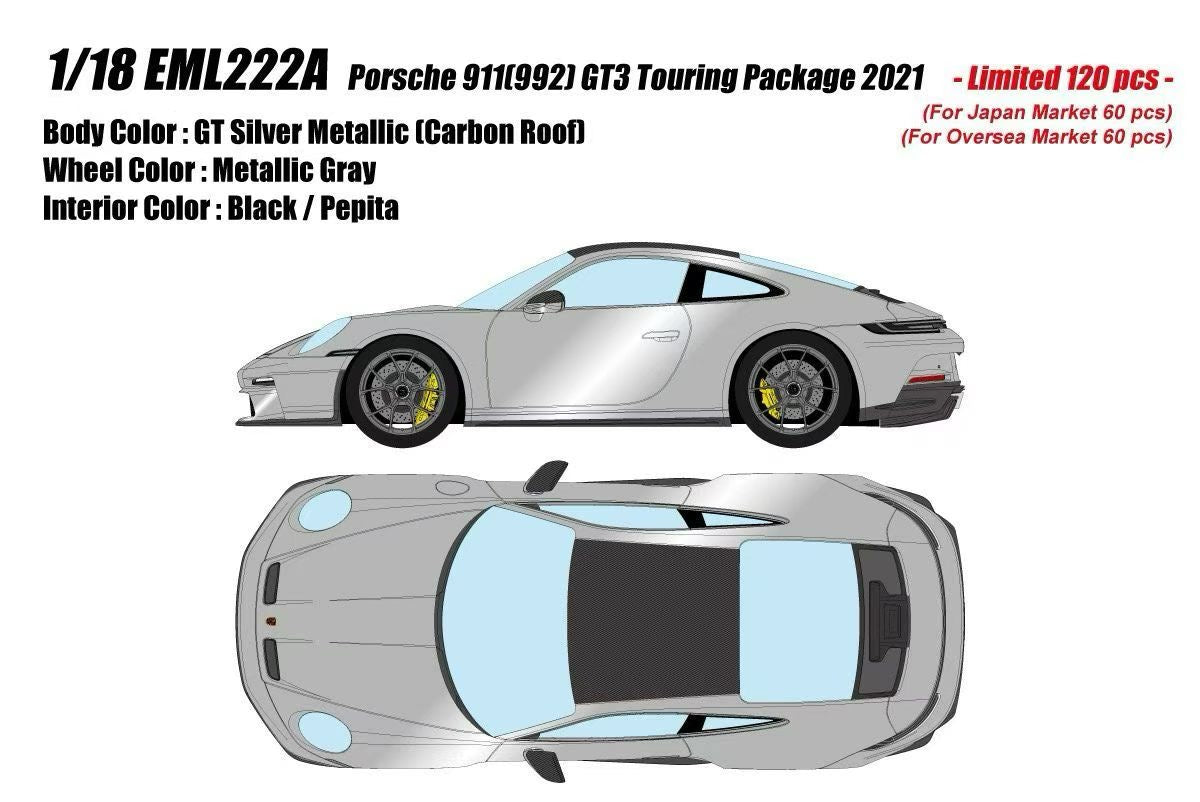 (Pre-Order) MAKE UP 1/18 scale EML222 Porsche 911 (992) GT3 Touring Package 2021