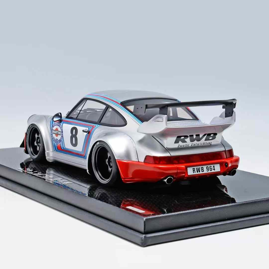 TGM Models RWB 964 Silver Martini 1/18