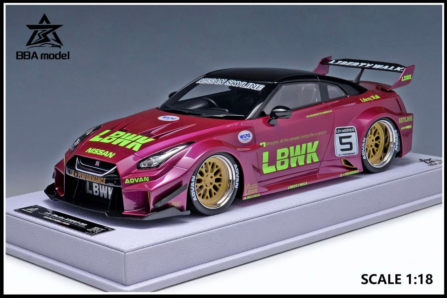 BBA Models R35 GTR LBWK 1/18