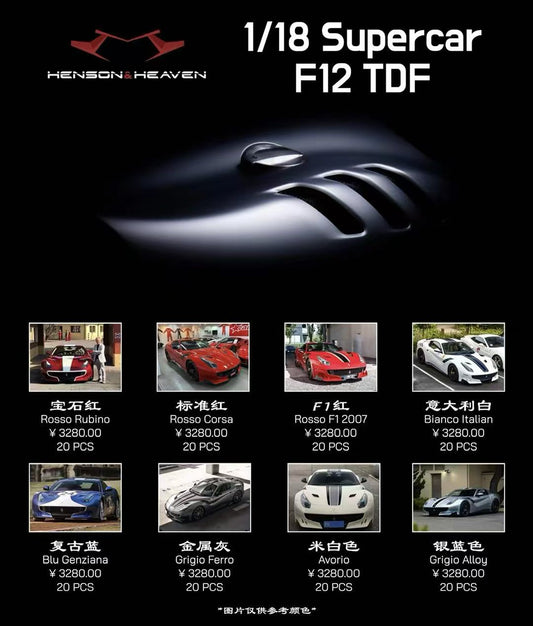 (Pre-Order) Henson & Heaven (HH Models) F12 TDF 1/18