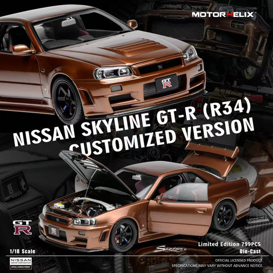 (Pre-Order) MotorHelix R34 GTR 1/18