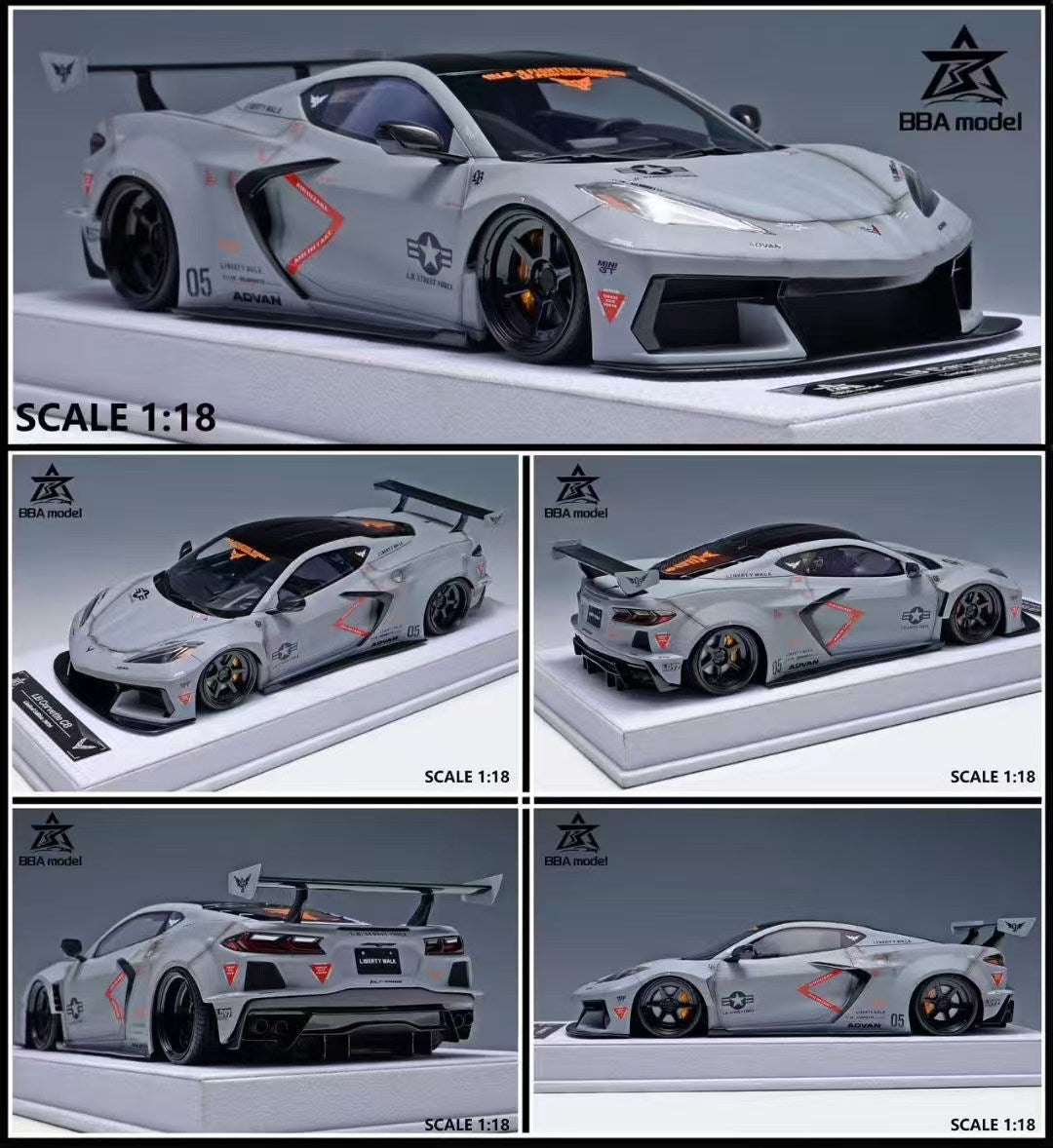 (Pre-Order) BBA Models C8 Corvette LBWK 1/18