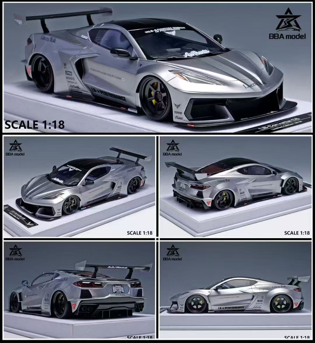 (Pre-Order) BBA Models C8 Corvette LBWK 1/18