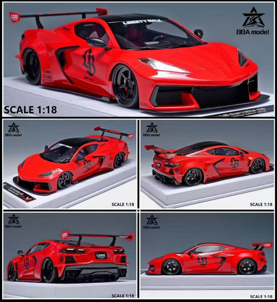 (Pre-Order) BBA Models C8 Corvette LBWK 1/18