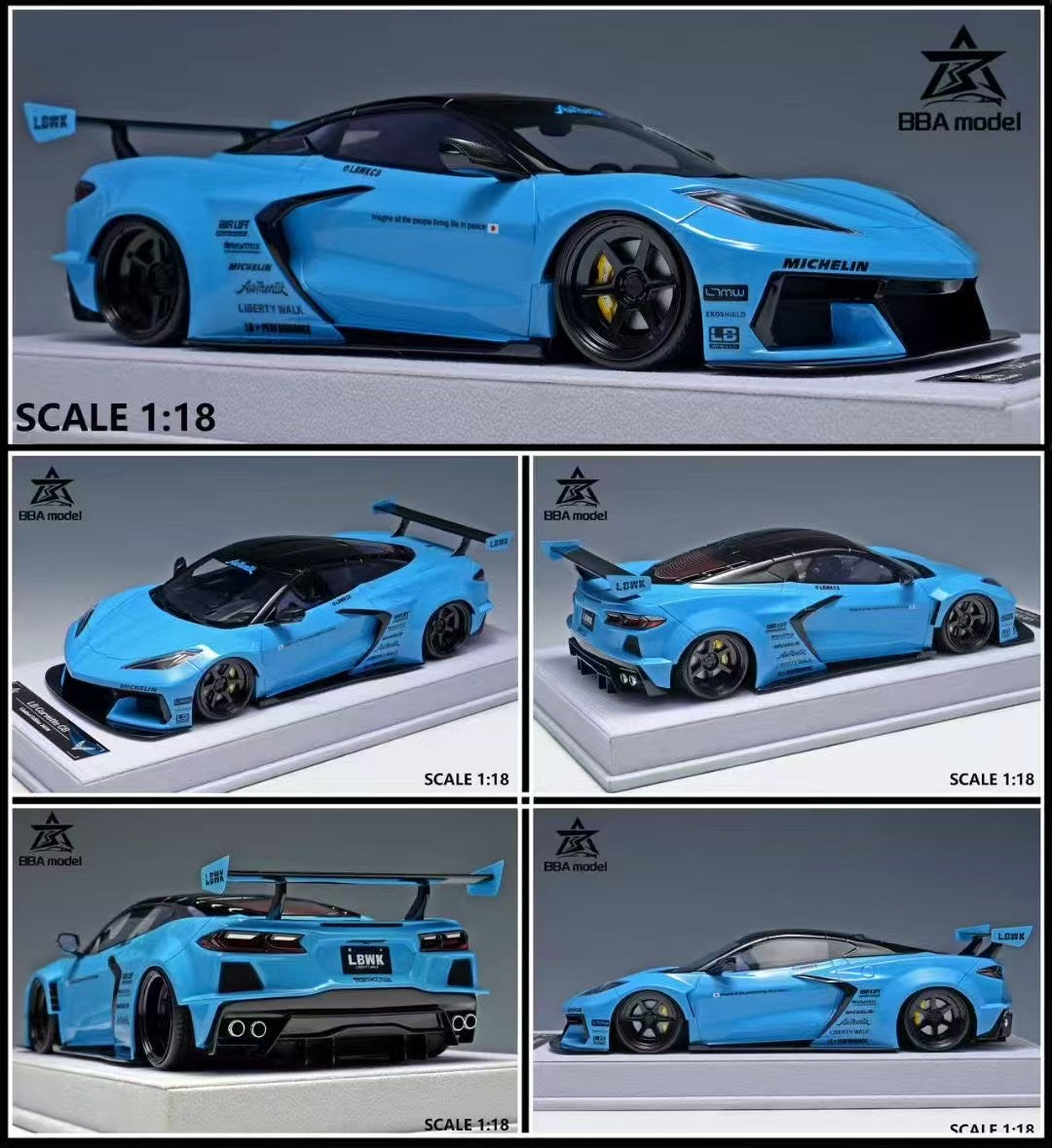 (Pre-Order) BBA Models C8 Corvette LBWK 1/18