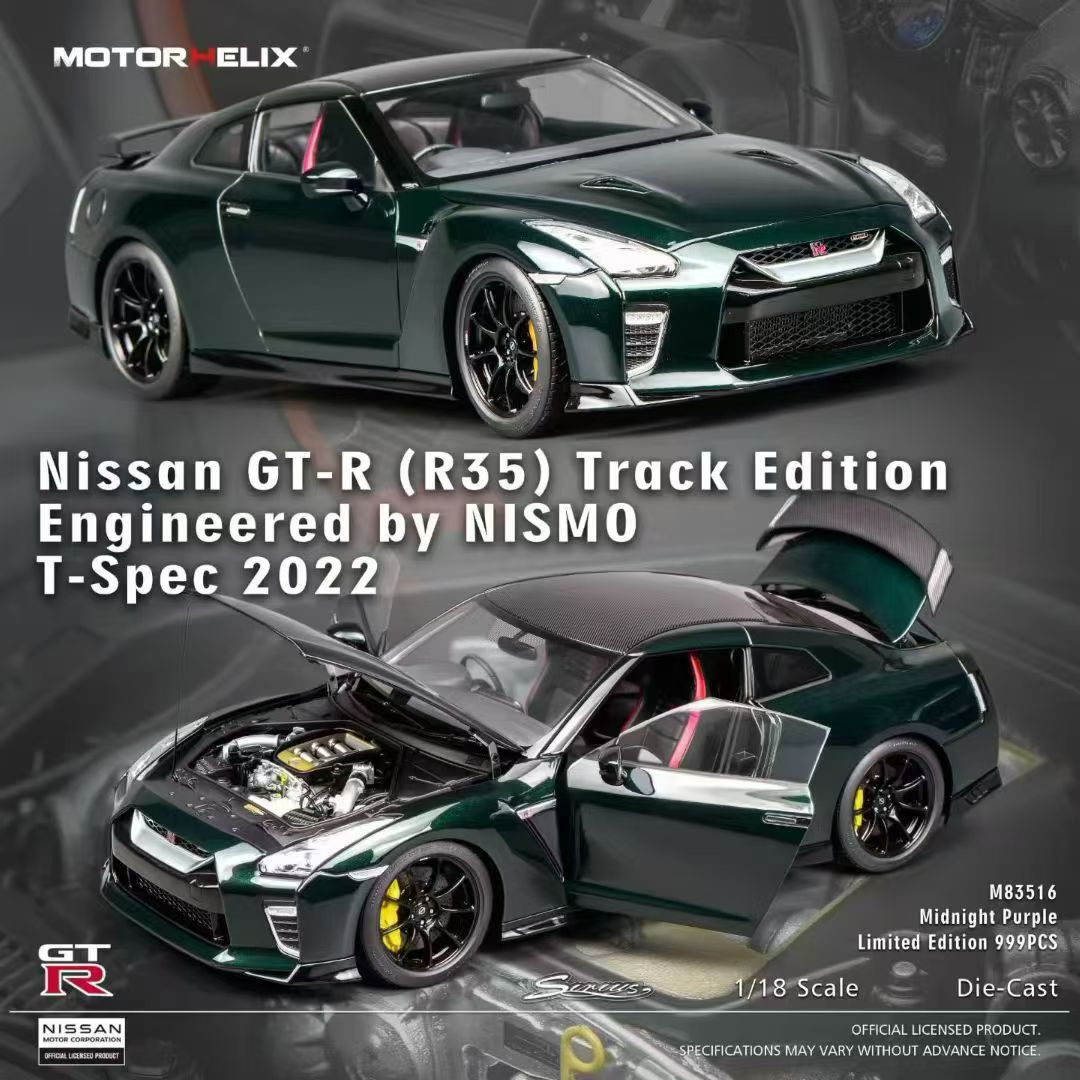 (Pre-Order) MotorHelix Nissan GT-R R35 Track Edition 1/18 – IronCookie ...