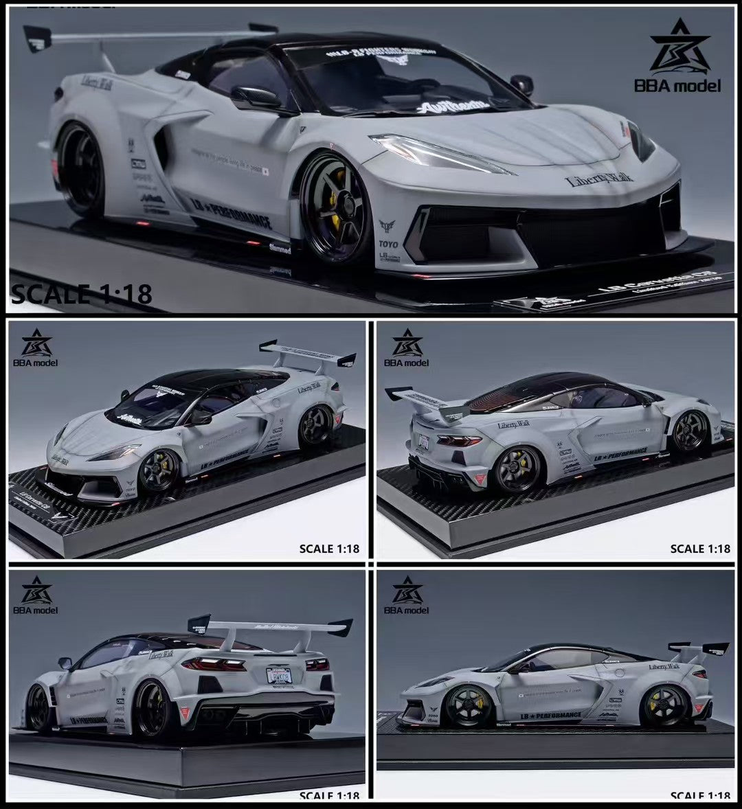 (Pre-Order) BBA Models C8 Corvette LBWK 1/18