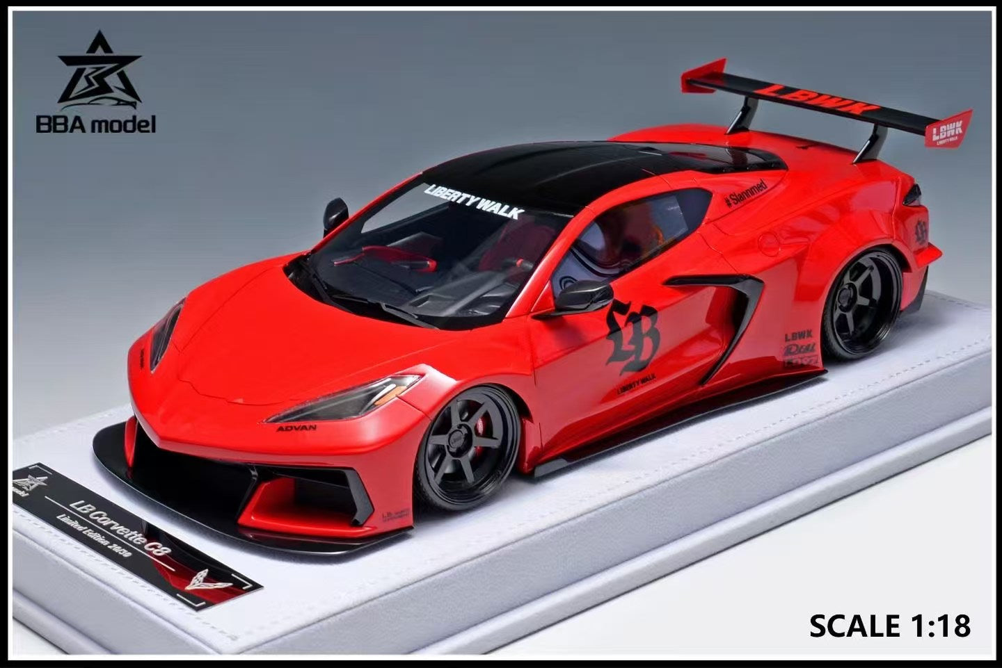 (Pre-Order) BBA Models C8 Corvette LBWK 1/18