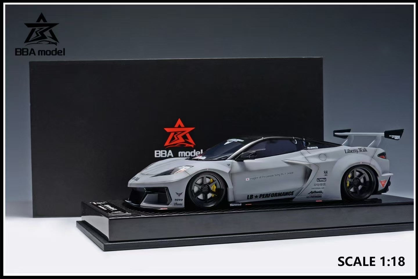 (Pre-Order) BBA Models C8 Corvette LBWK 1/18
